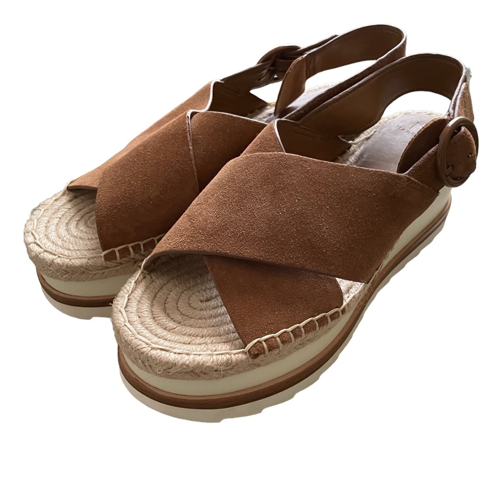 Marc Fisher Glenna Espadrille Platform Slingback Sandals 7.5